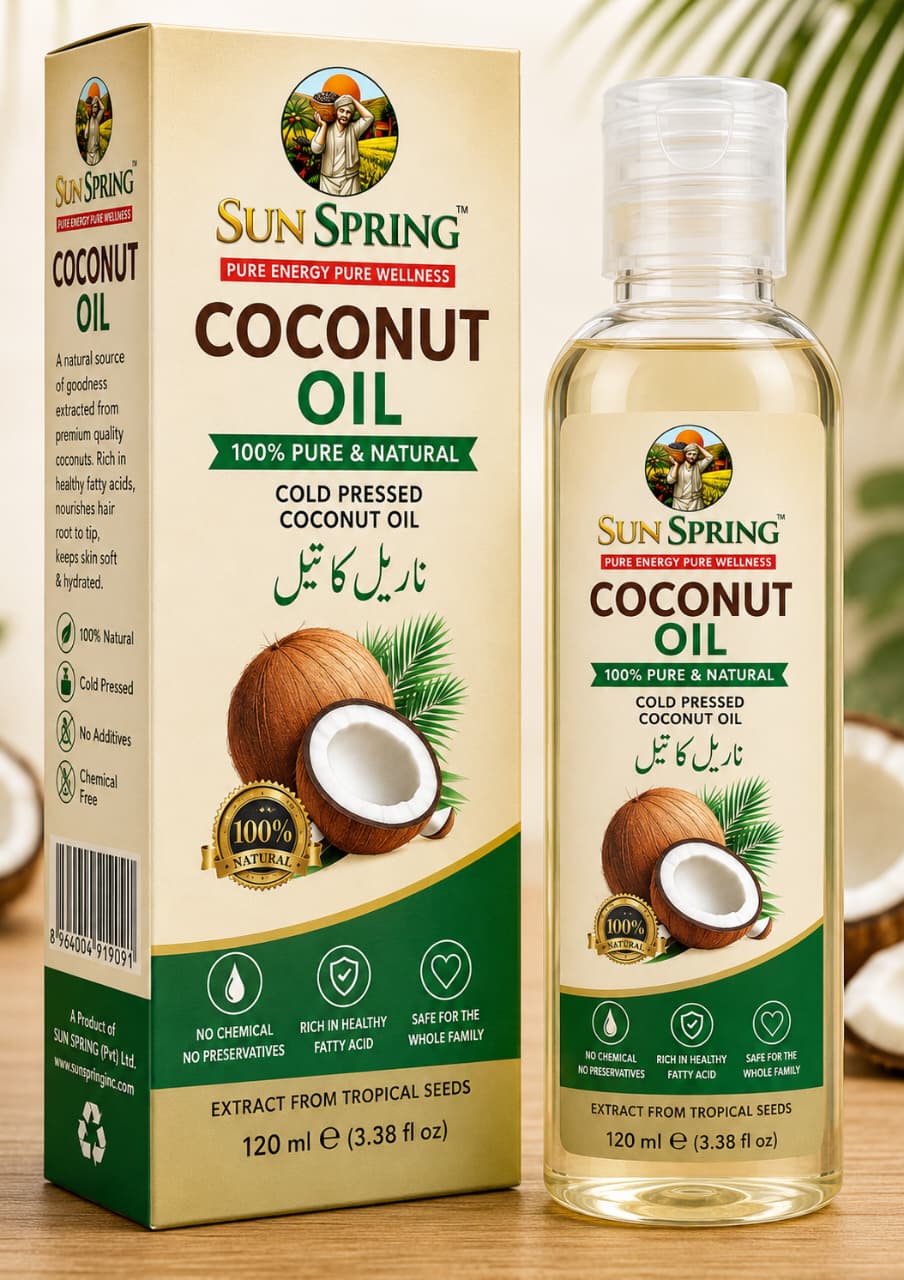 Premium Coconut Oil – 100% Pure & Cold Pressed | 120ml